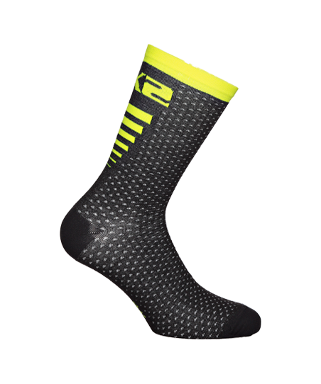 Six2 Socks Arrow Merinos Yellow/Black Carbon size 43-46